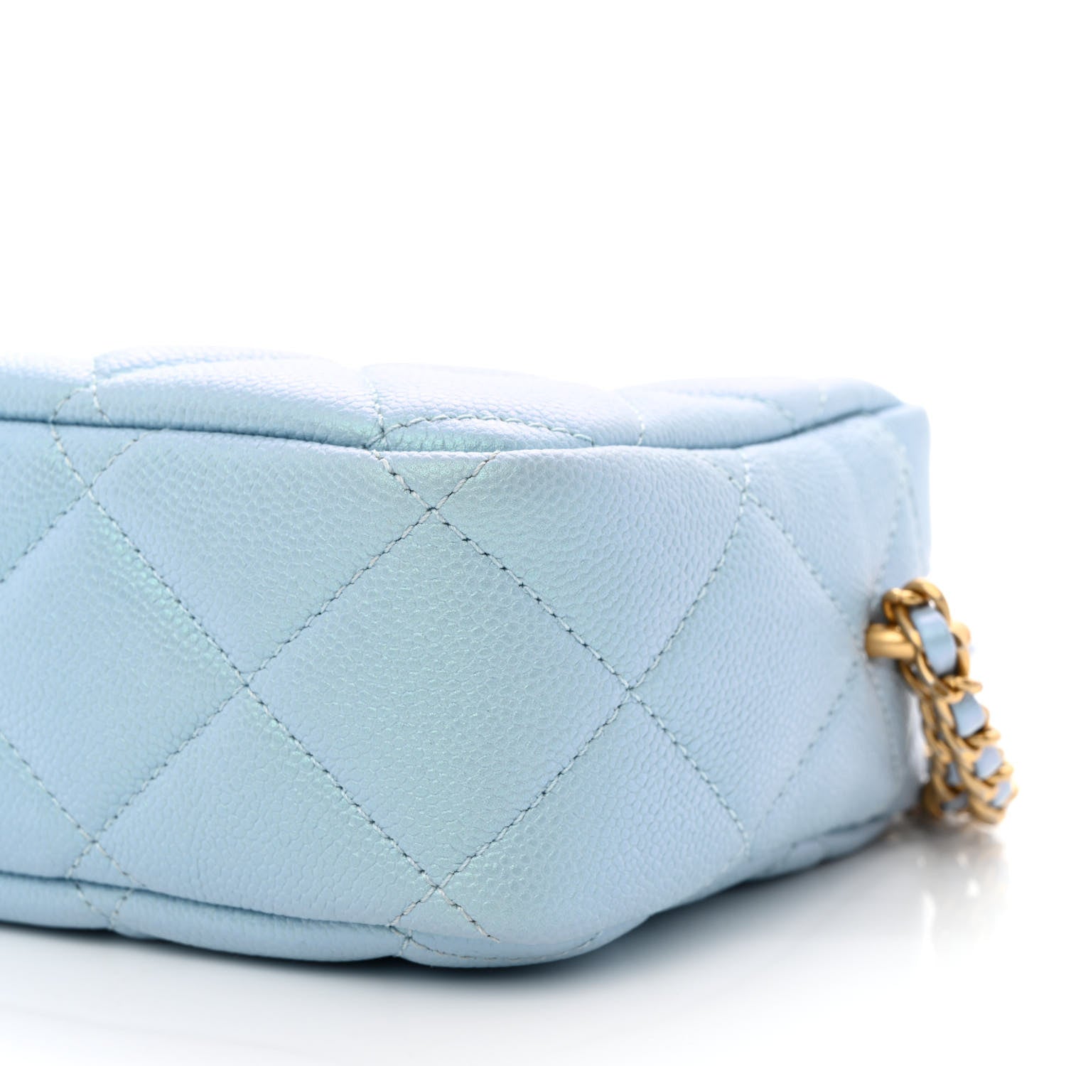 Chanel Iridescent Caviar Quilted Mini My Perfect Camera Case Light Blue 10 of 10