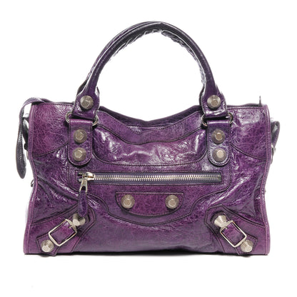 Balenciaga Agneau Giant 21 Silver Hardware City Raisin Purple 1 of 7