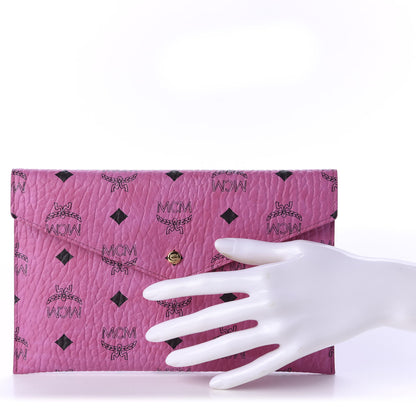 MCM Visetos Envelope Clutch Pink 2 of 9