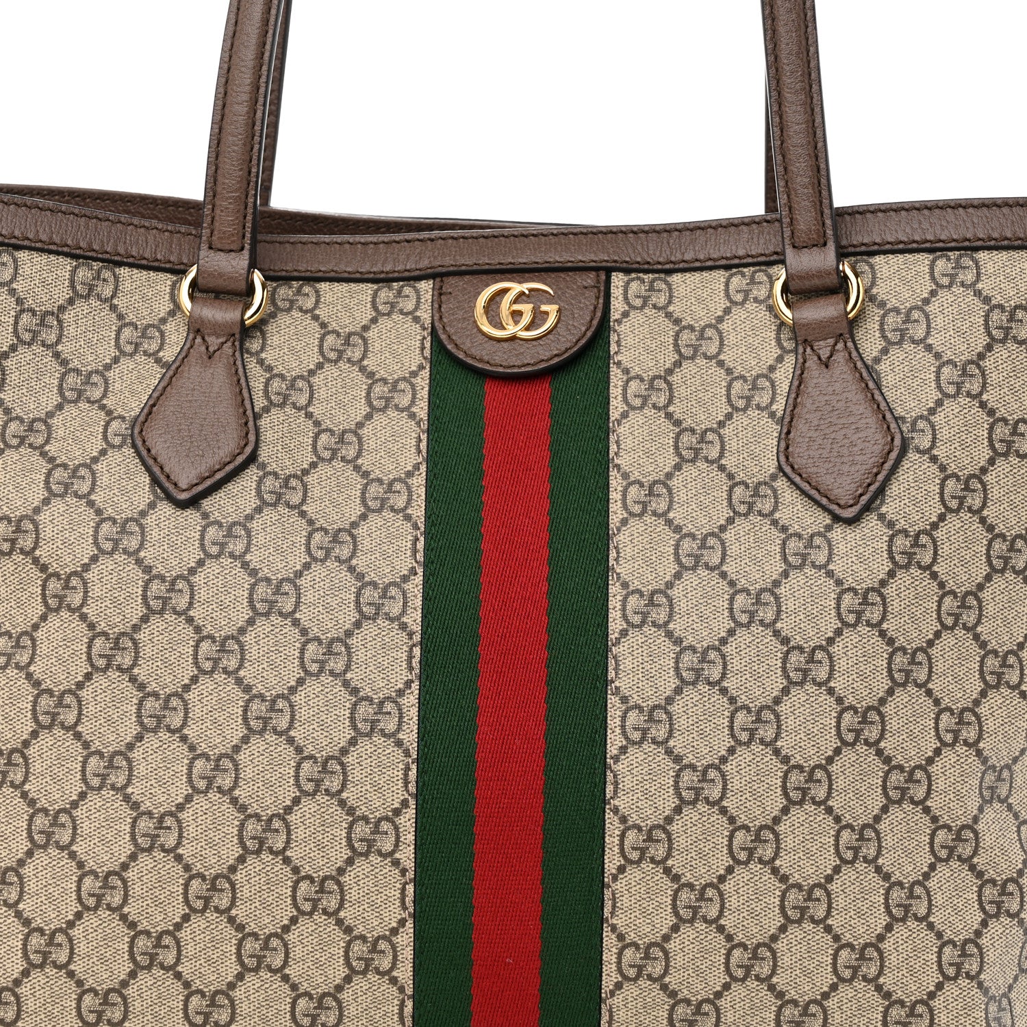 Gucci GG Supreme Monogram Medium Ophidia Shopping Tote Brown 8 of 16
