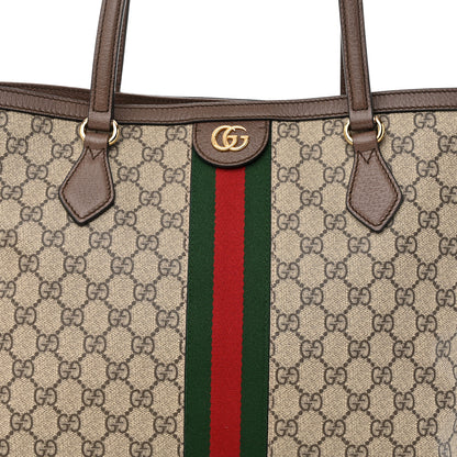 Gucci GG Supreme Monogram Medium Ophidia Shopping Tote Brown 8 of 16