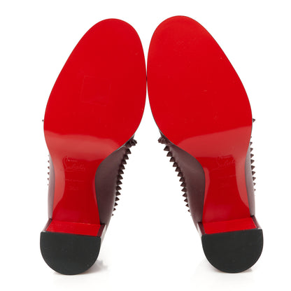Christian Louboutin Calfskin Out Line Spike Lug 70 Boots 36.5 Bordeaux 5 of 8