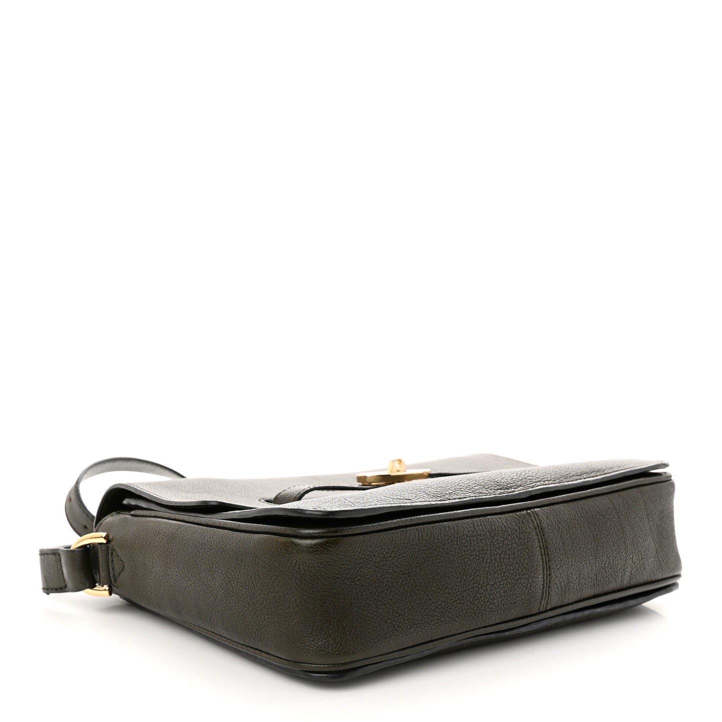 Shiny Goatskin Bayswater Shoulder Bag Evergreen