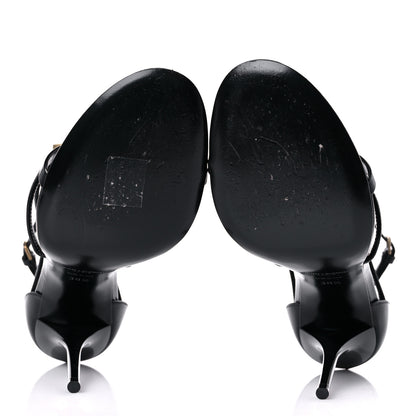 Saint Laurent Calfskin Cassandra 100 Sandals 38.5 Black 5 of 11