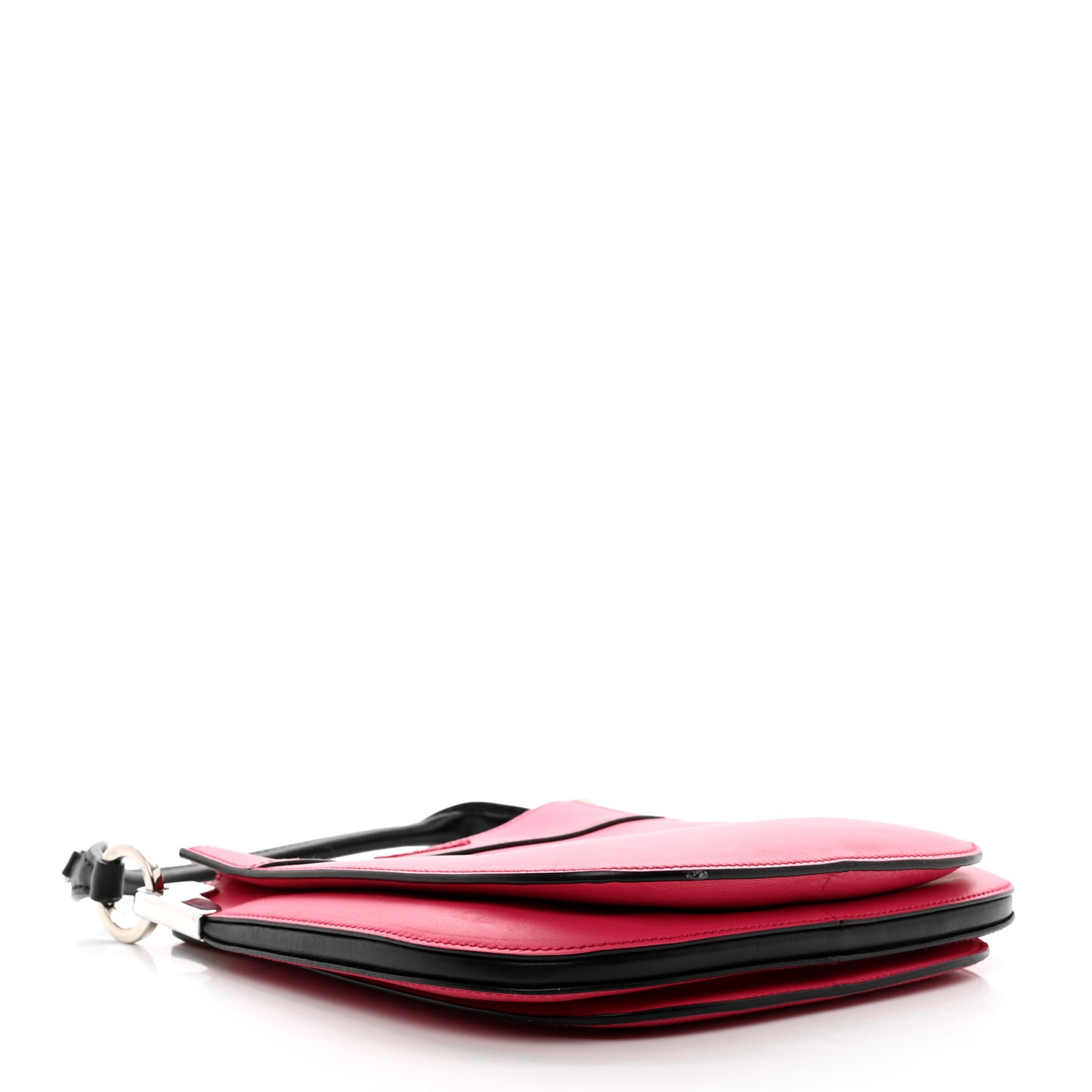 City Calfskin Small Margit Bag Magenta Black