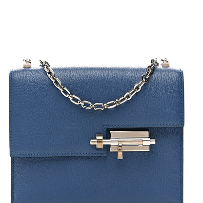 Hermes Chevre Mysore Mini Verrou Chaine Bag Bleu Agate 8 of 10