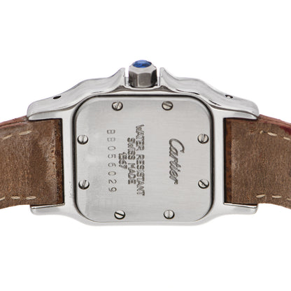 Cartier Stainless Steel 18K Yellow Gold Calfskin 24mm Santos de Cartier Galbee Quartz Watch 4 of 7