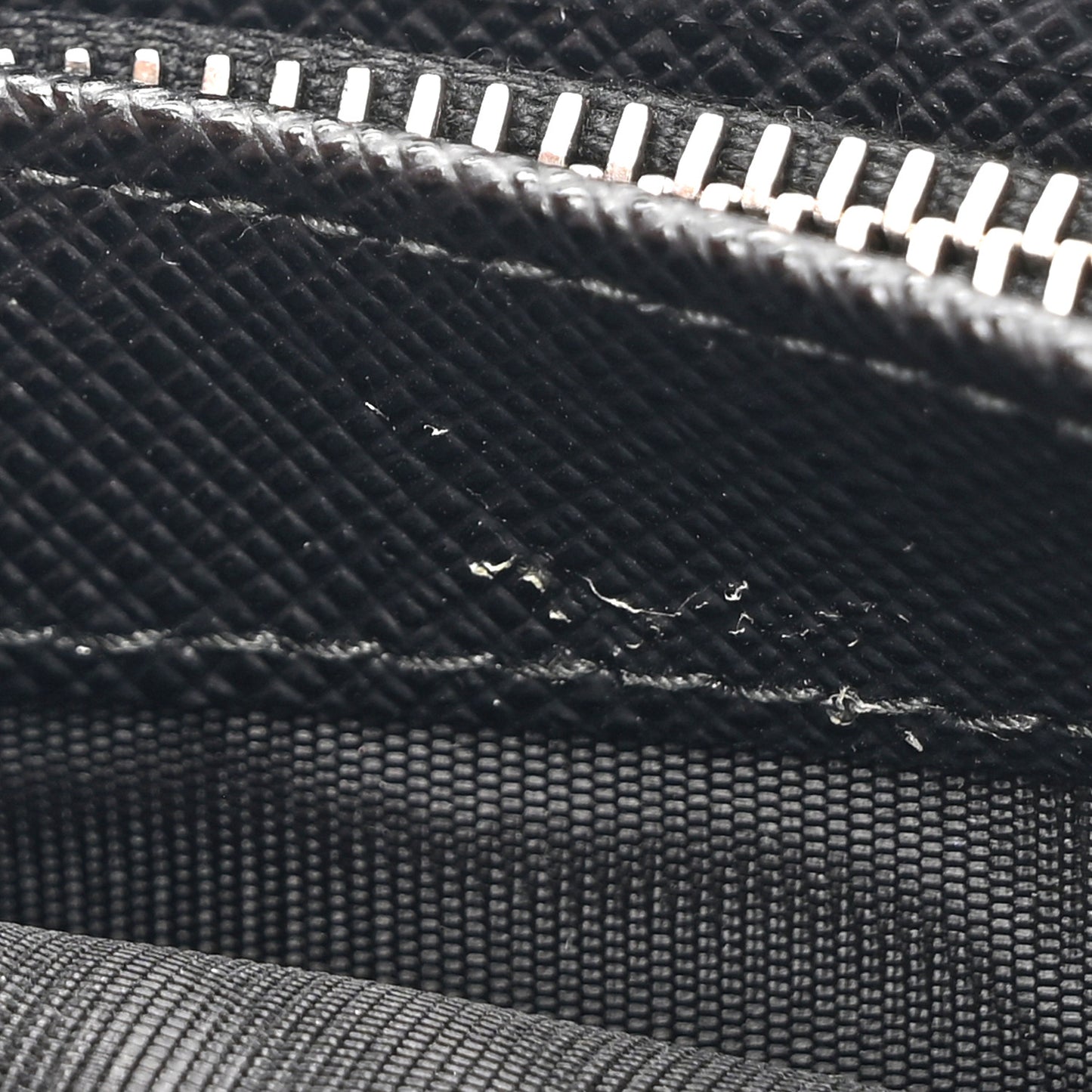 Saffiano Small Triangle Bi-Fold Wallet Black