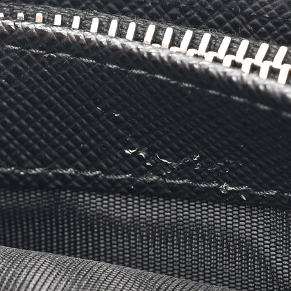 Prada Saffiano Small Triangle Bi-Fold Wallet Black 9 of 10