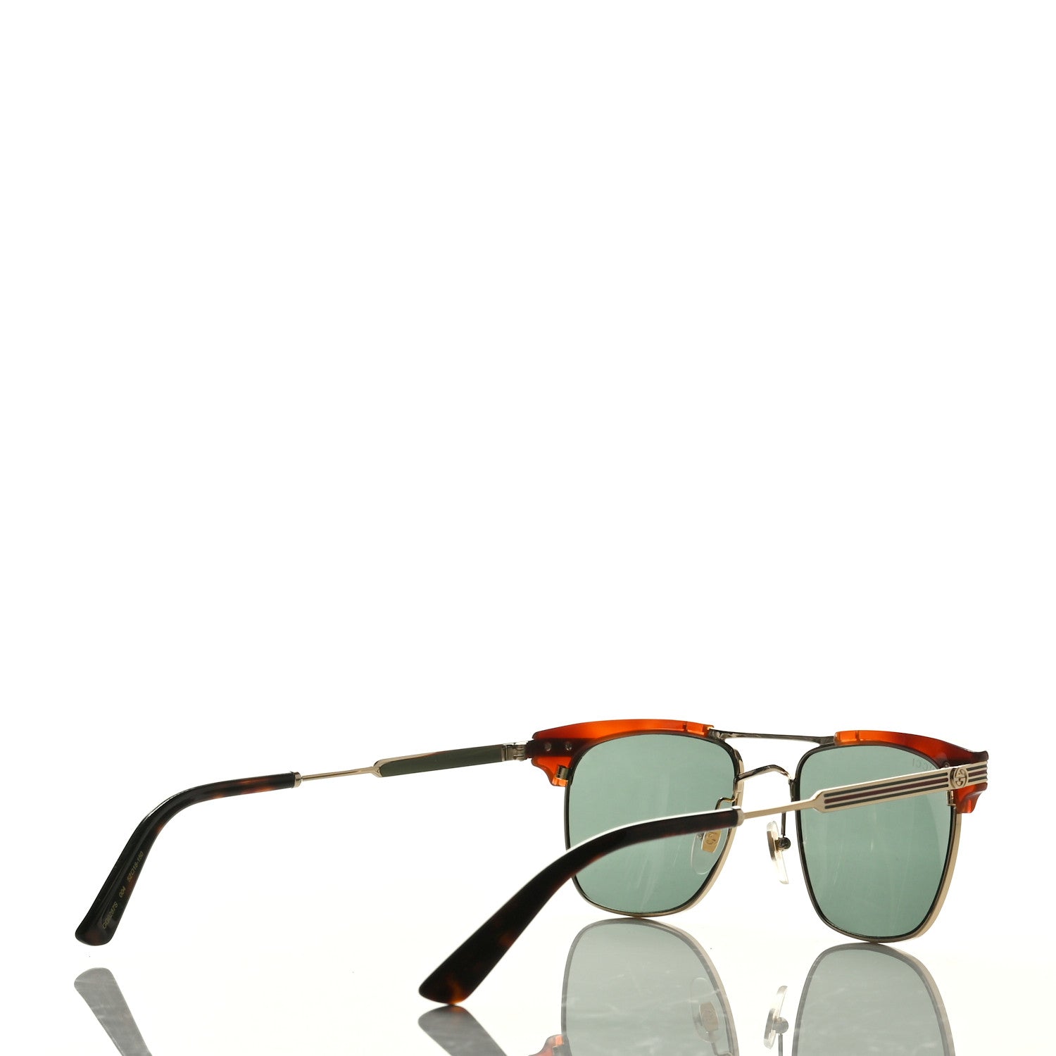 Gucci Acetate Square Frame Web Sunglasses GG0287S Light Tortoise 4 of 5