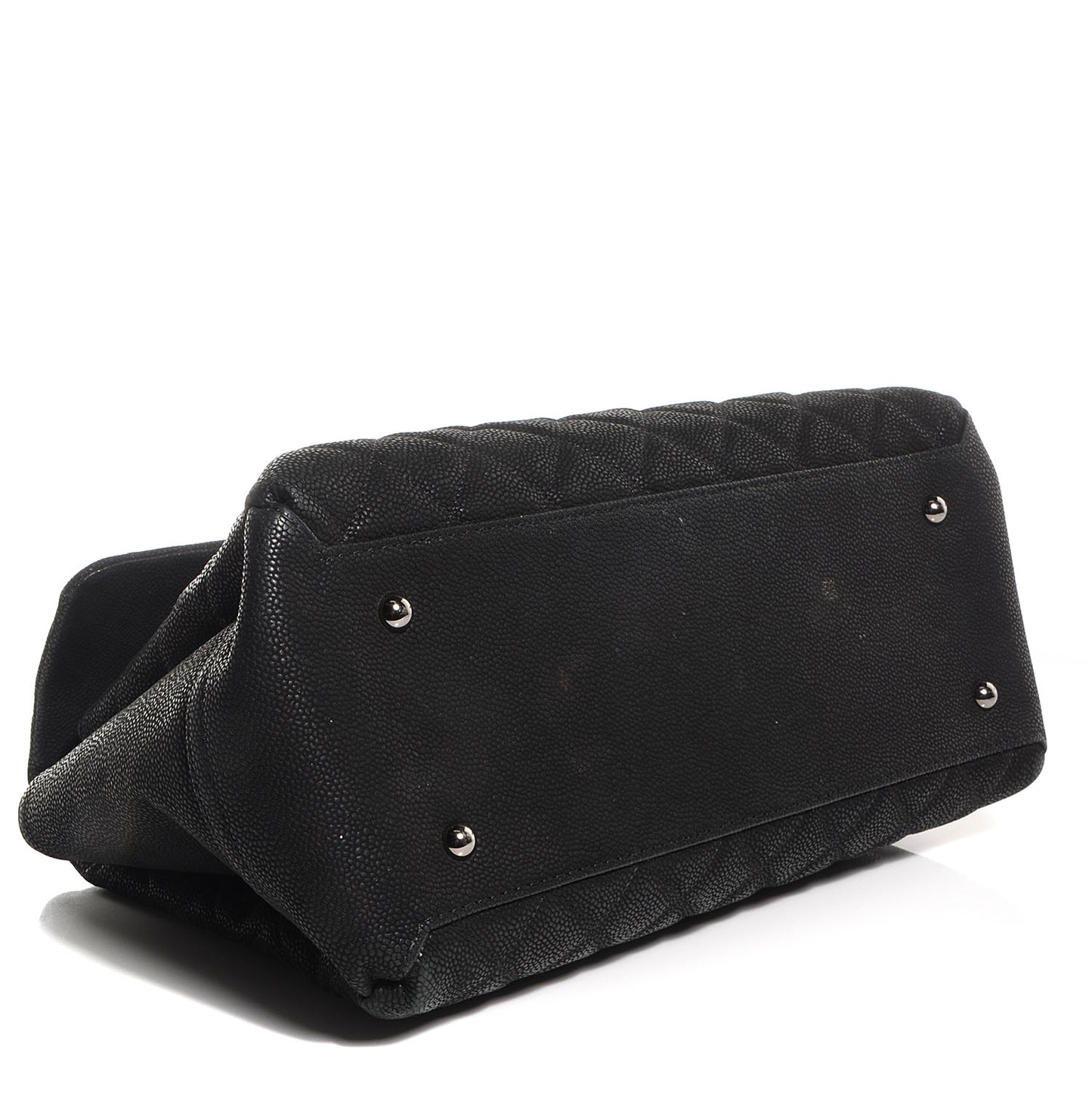 Iridescent Caviar Medium Lady Pearly Flap Black