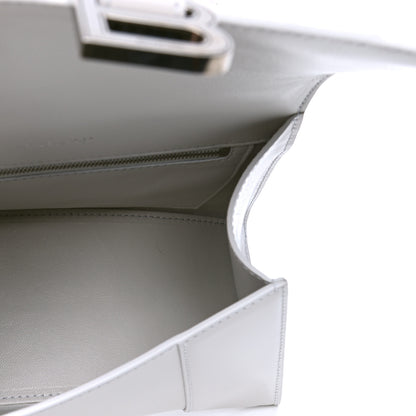 Balenciaga Shiny Box Calfskin Small Hourglass Top Handle Bag Chalky White 4 of 4