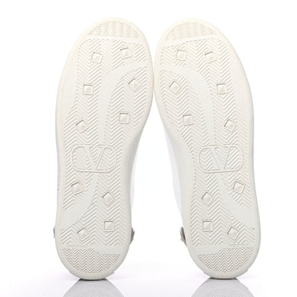 Valentino Garavani Calfskin Womens Backnet Sneakers 38 White Water Rose 5 of 9