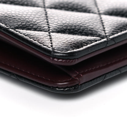 Chanel Caviar Quilted Yen Wallet Black 9 of 12