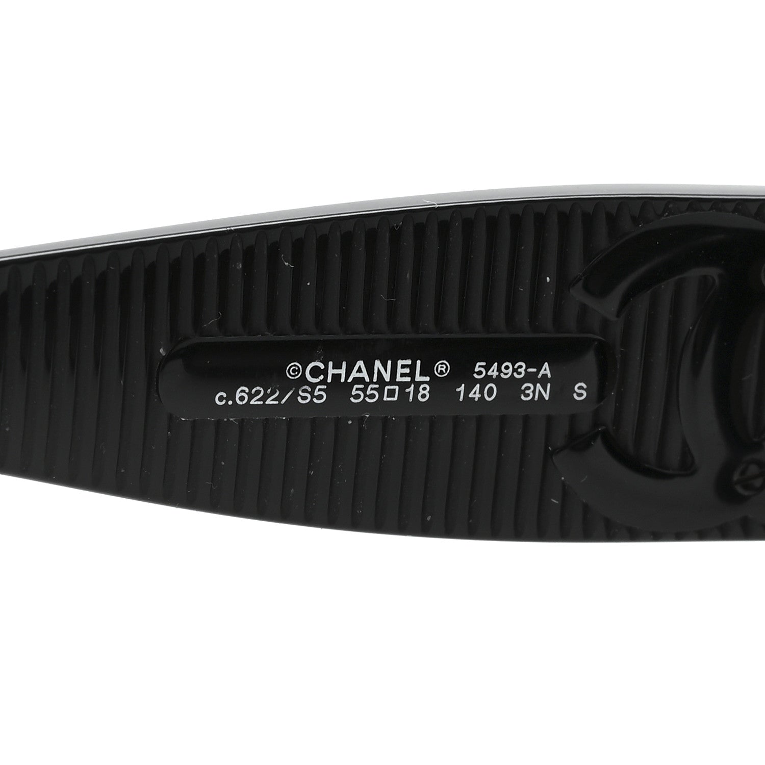 Chanel Acetate Rectangle Sunglasses 5493-A Black Brown 5 of 8