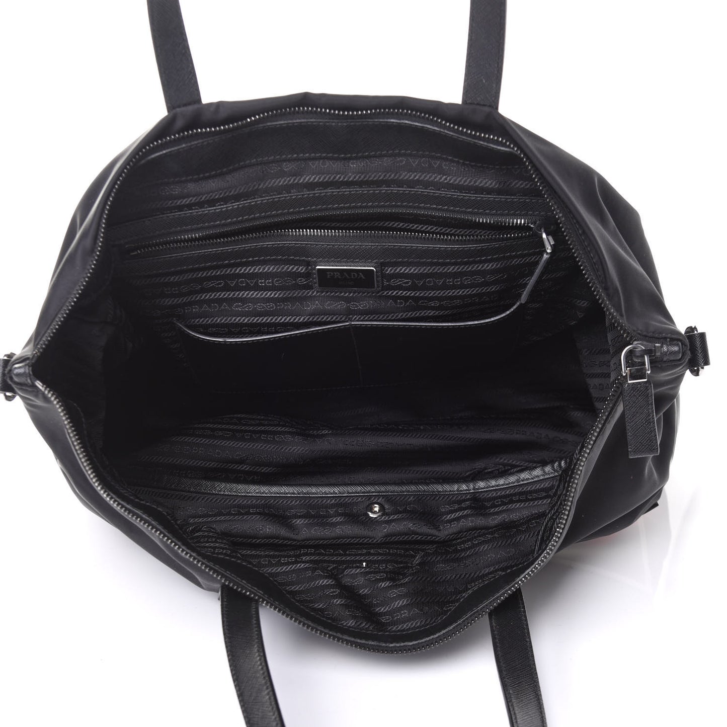 X JAMES JEAN Tessuto Nylon Patch Shopping Tote Black