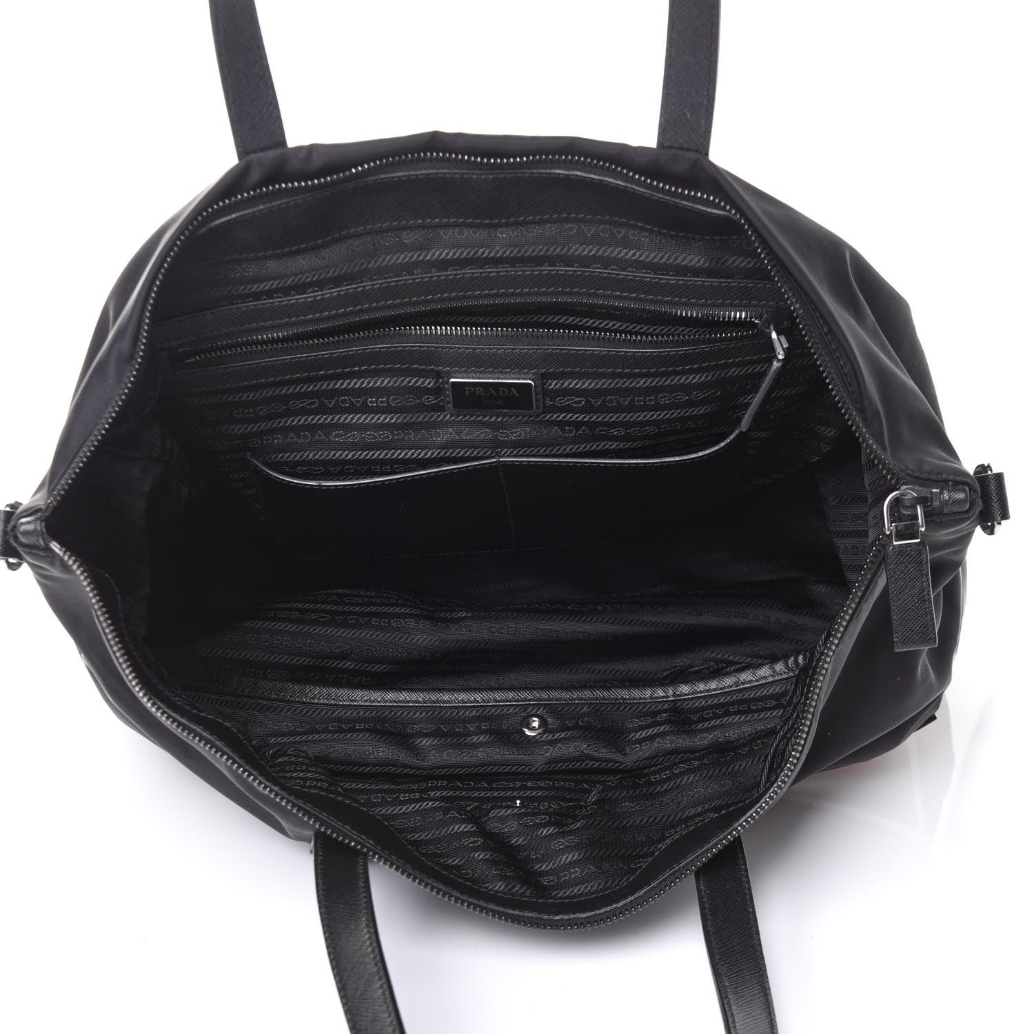 Prada X JAMES JEAN Tessuto Nylon Patch Shopping Tote Black 5 of 10