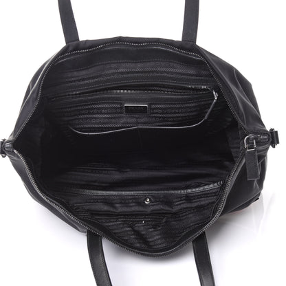 Prada X JAMES JEAN Tessuto Nylon Patch Shopping Tote Black 5 of 10