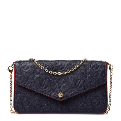 Louis Vuitton Empreinte Pochette Felicie Chain Wallet Marine Rouge 1 of 31