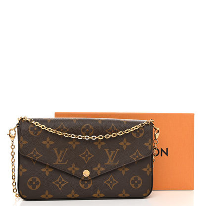 Louis Vuitton Monogram Pochette Felicie Chain Wallet Fuchsia 12 of 12