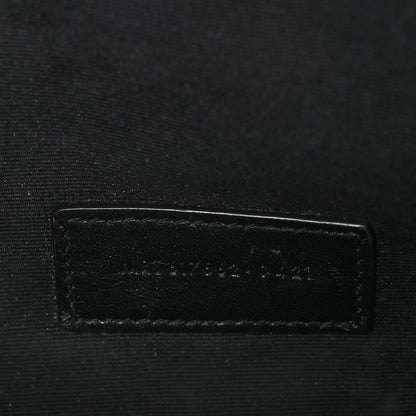 Saint Laurent Grain De Poudre Matelasse Chevron Monogram Envelope Clutch Black 7 of 9