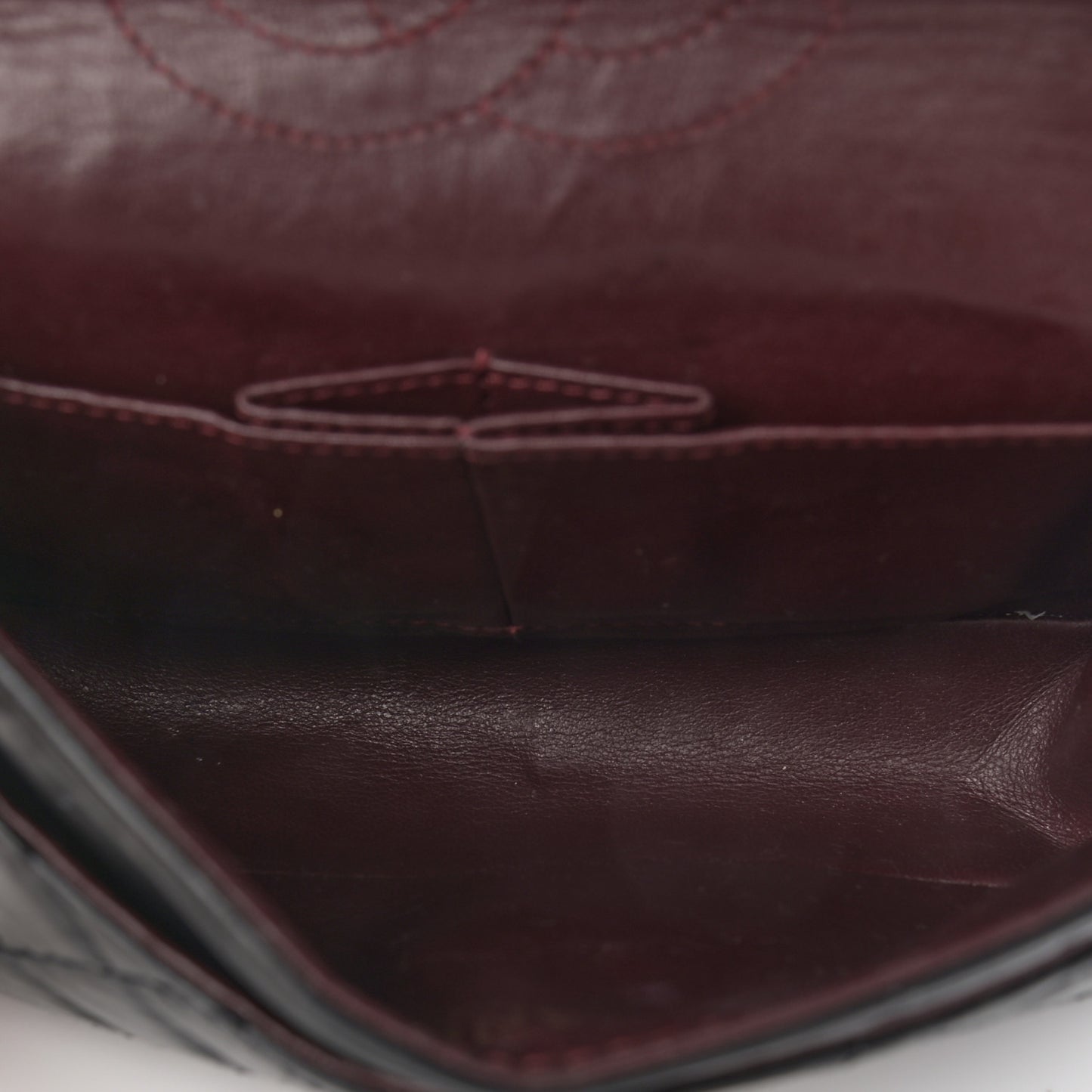 Aged Calfskin Quilted 2.55 Reissue 224 Flap Black