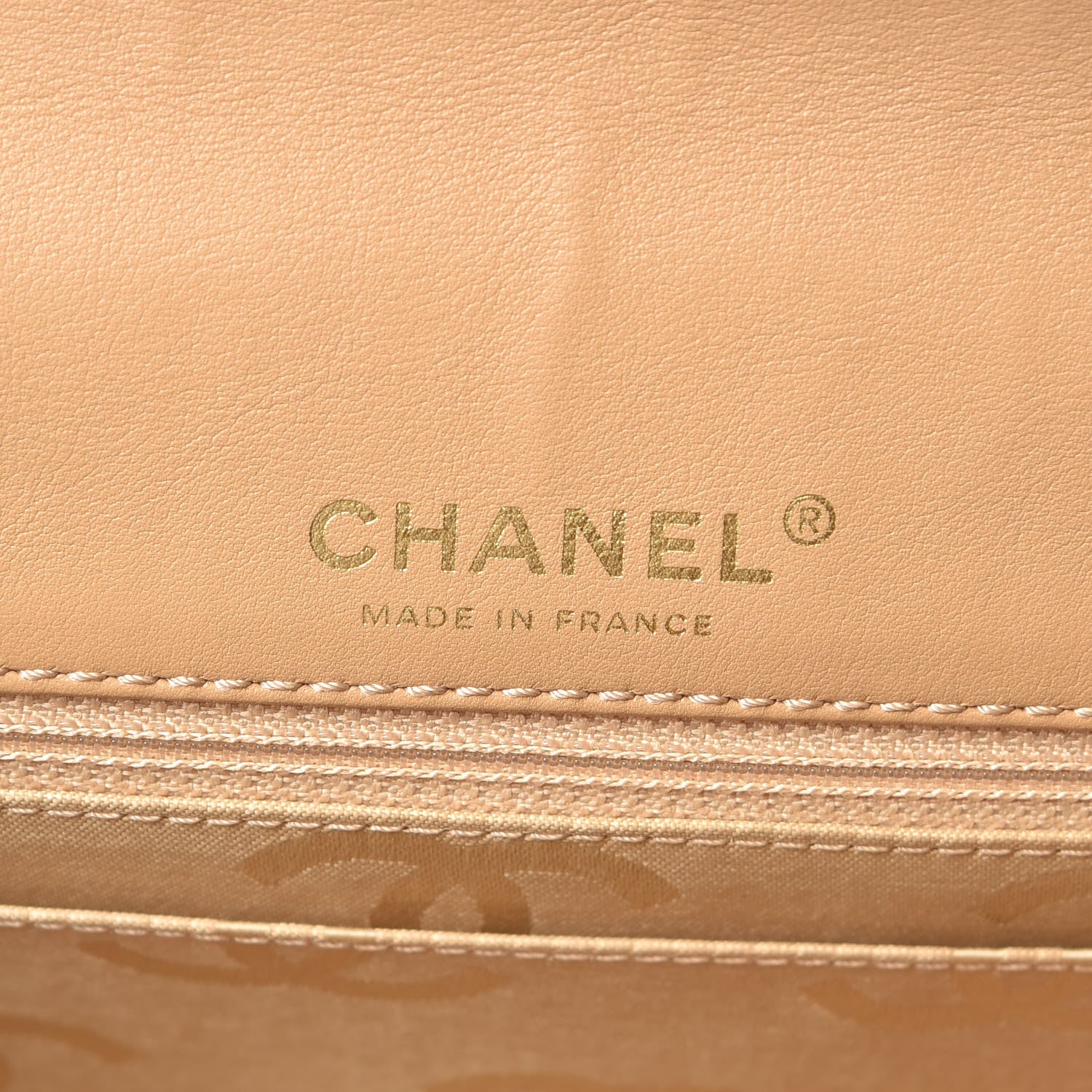 Chanel Calfskin Quilted Medium Wild Stitch Flap Beige 6 of 14