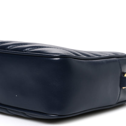 Saint Laurent Calfskin Matelasse Monogram Lou Camera Bag Deep Marine 10 of 11