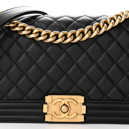 Chanel Caviar Quilted Medium Boy Flap Black 6 of 8