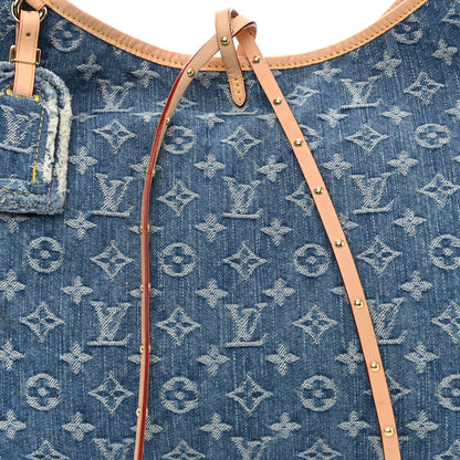 Louis Vuitton Monogram Denim CarryAll MM Blue 9 of 11