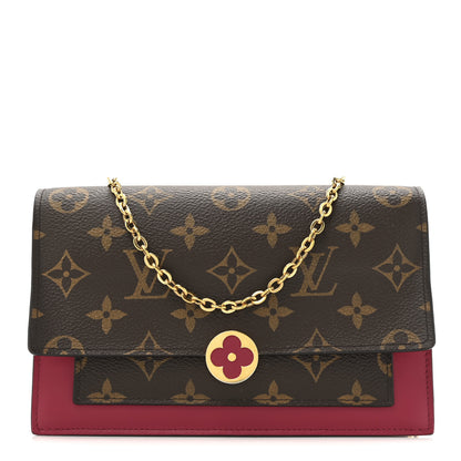 Louis Vuitton Monogram Flore Chain Wallet Fuchsia 1 of 10
