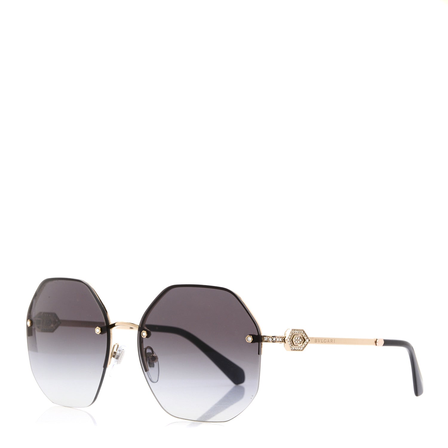 Bulgari Metal Crystal 6122-B Sunglasses Gold 1 of 5