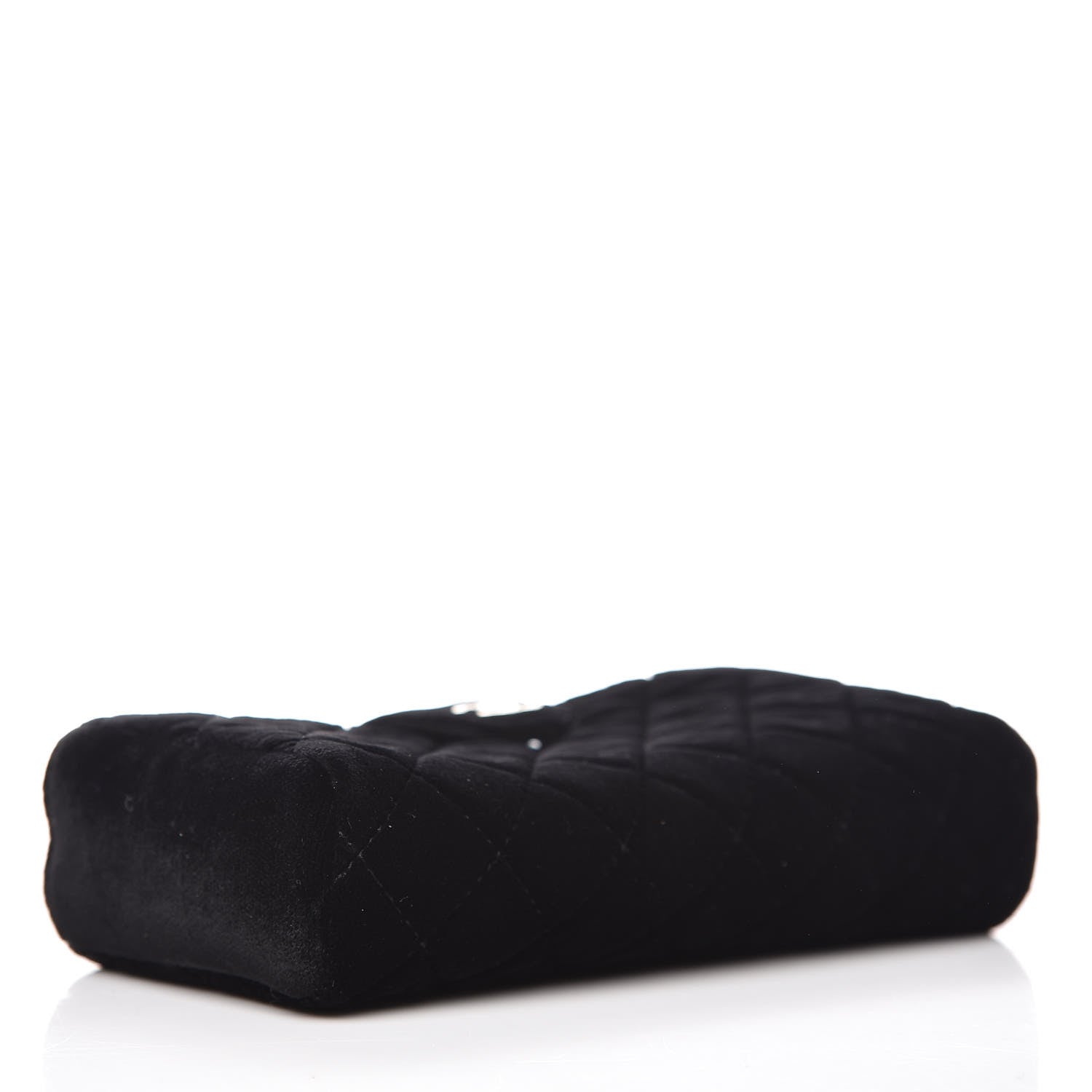 Chanel Velvet Quilted Small Clutch With Chain Black 4 of 9