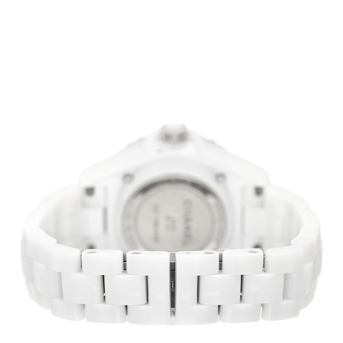 Stainless Steel Ceramic Diamond 33mm J12 Limited Edition Quartz Watch White