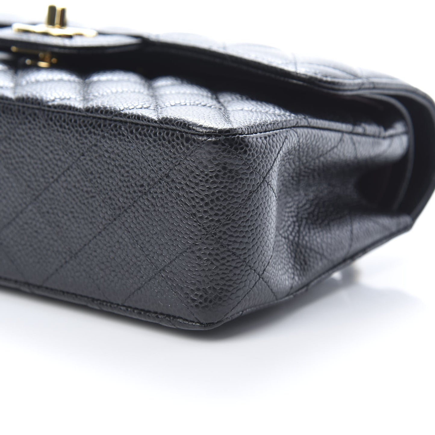 Caviar Quilted Small Double Flap Black