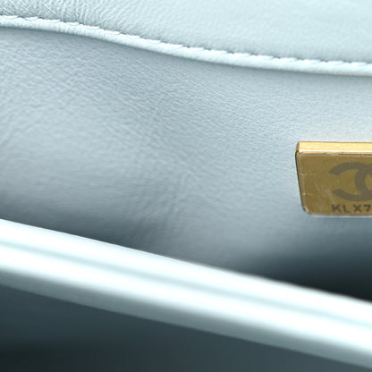 Chanel Lambskin Quilted Small Trendy CC Flap Dual Handle Bag Light Blue 7 of 11