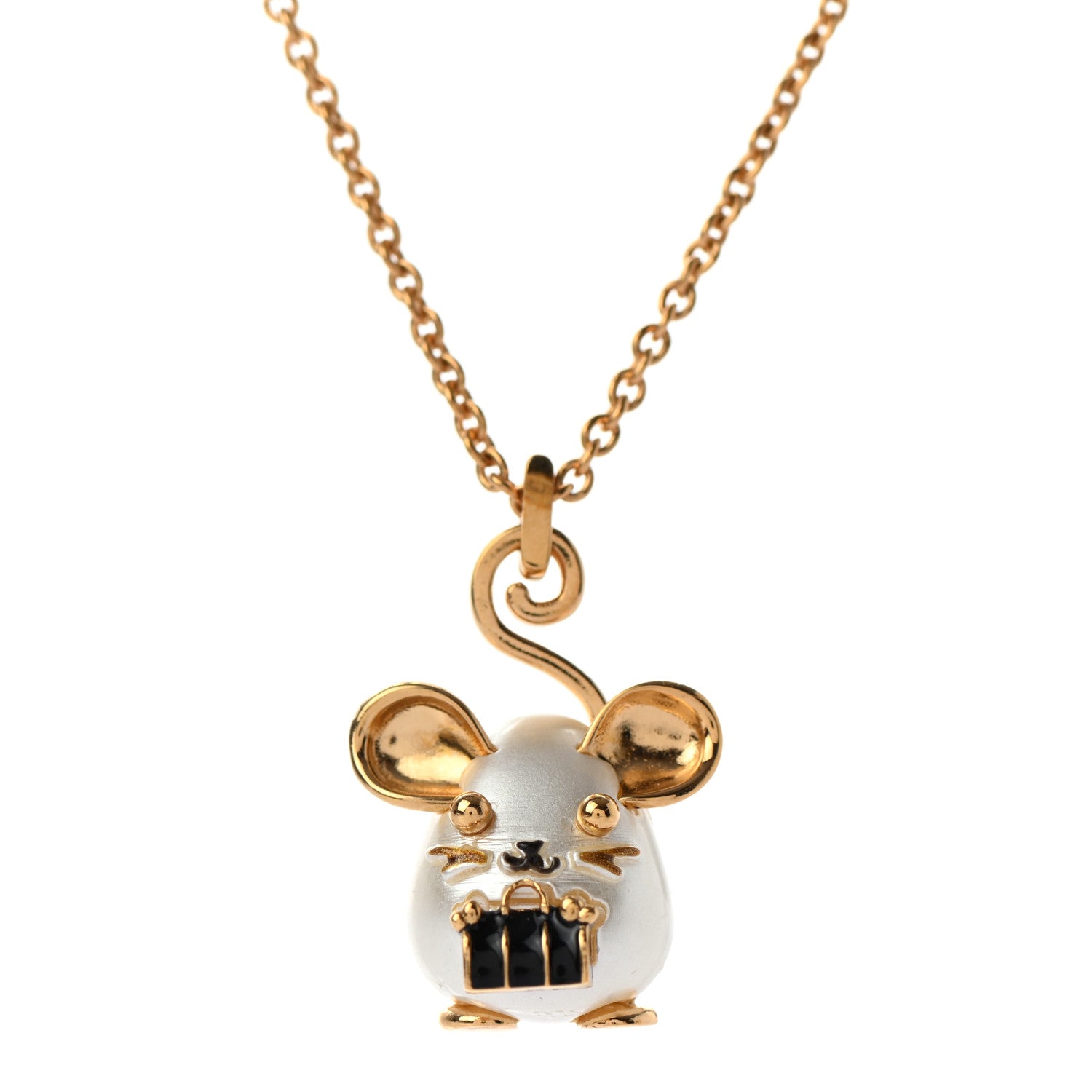 Louis Vuitton Vuittonite Rat Necklace Gold 4 of 7
