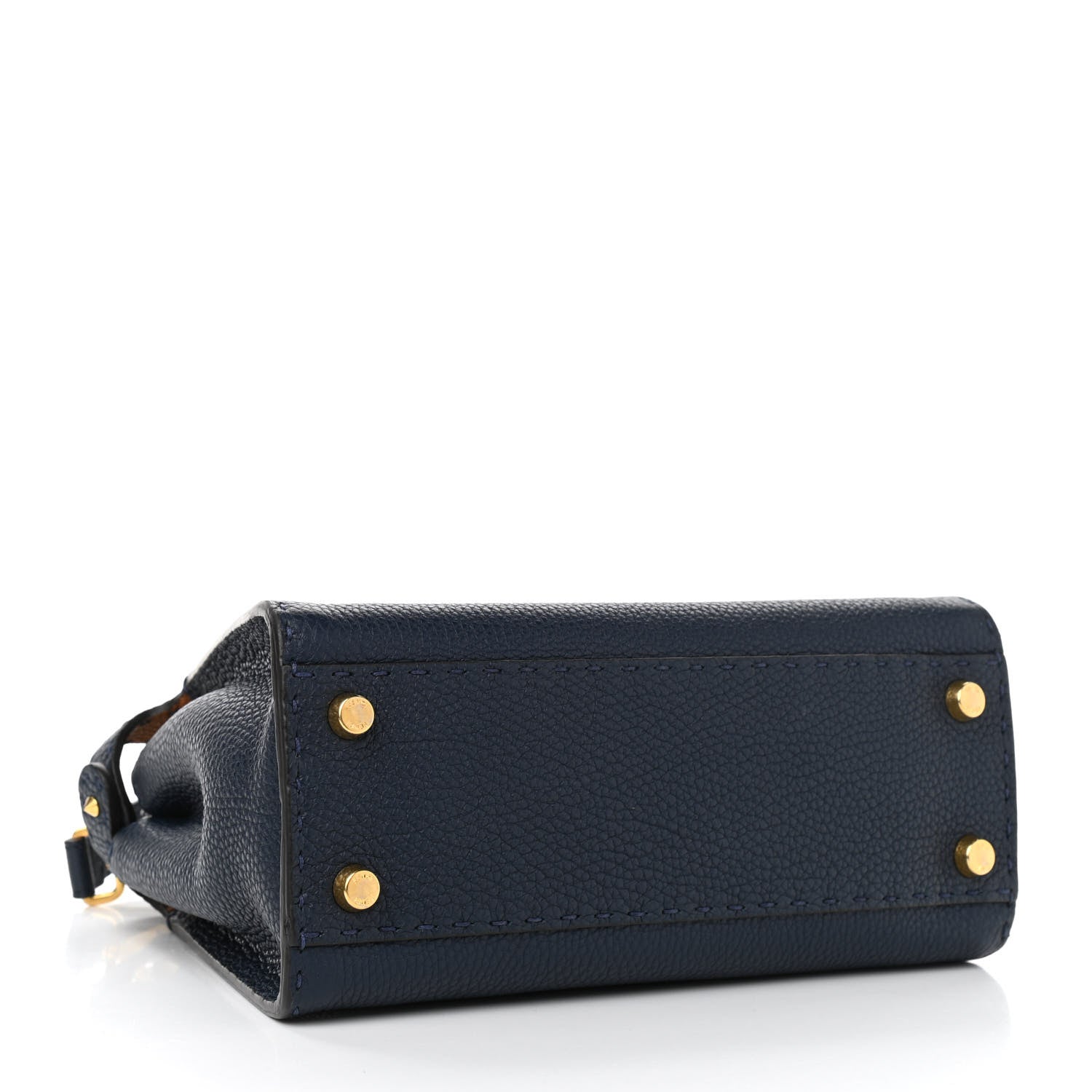 Fendi Cuoio Romano Selleria Bi-Color Medium Peekaboo Iconic Essentially Satchel Indaco Saddler 4 of 10