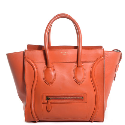 Celine Smooth Calfskin Mini Luggage Orange 1 of 8