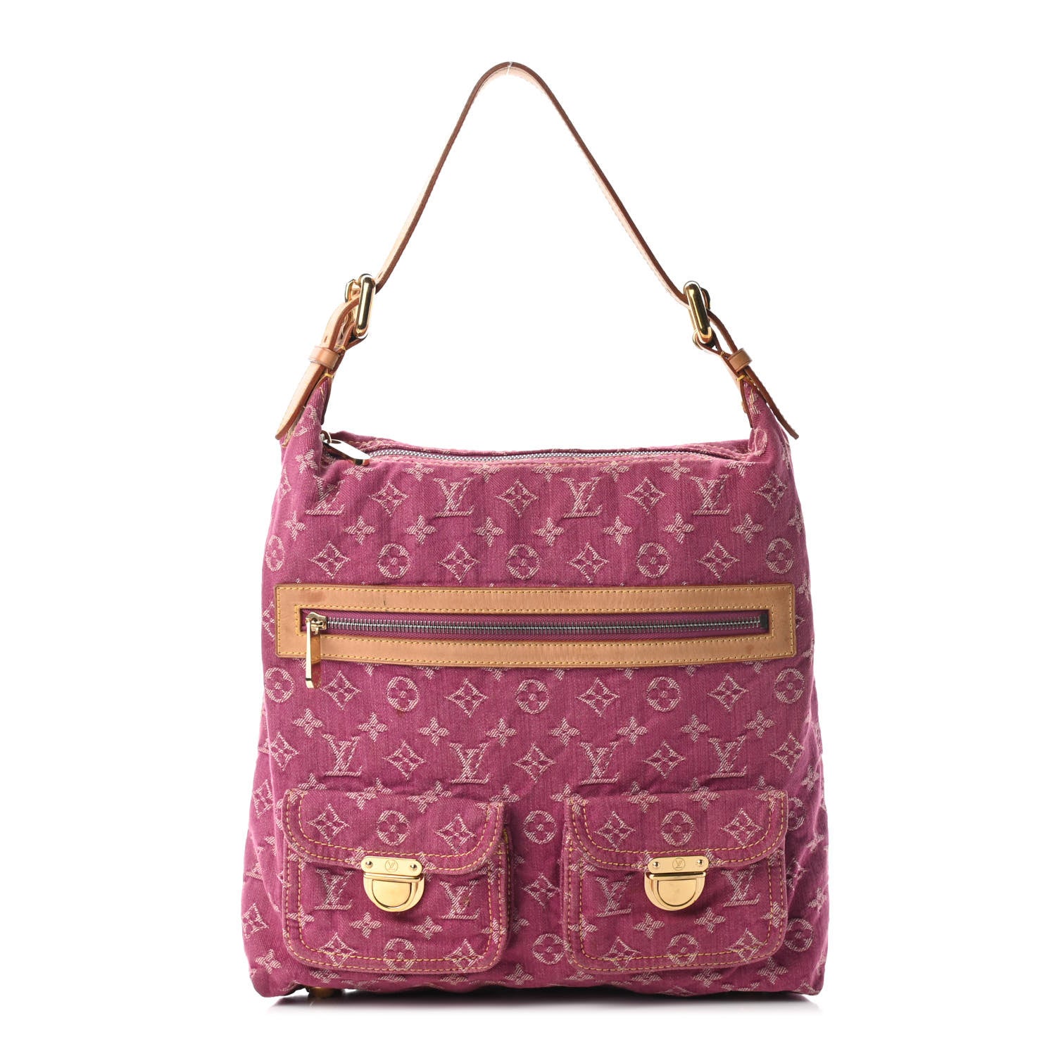 Louis Vuitton Denim Baggy GM Fuchsia 1 of 8