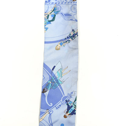 Hermes Silk Ex-Libris Les Parisiennes Twilly Ciel Turquoise Lavender 3 of 6