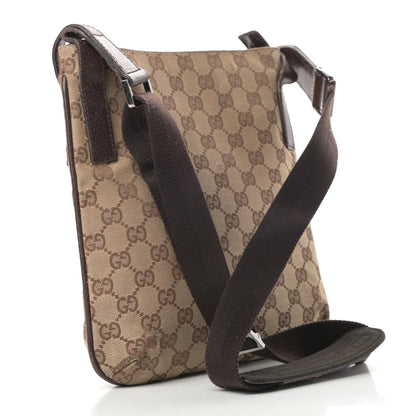 Gucci Monogram Flat Messenger Bag Dark Brown 3 of 19