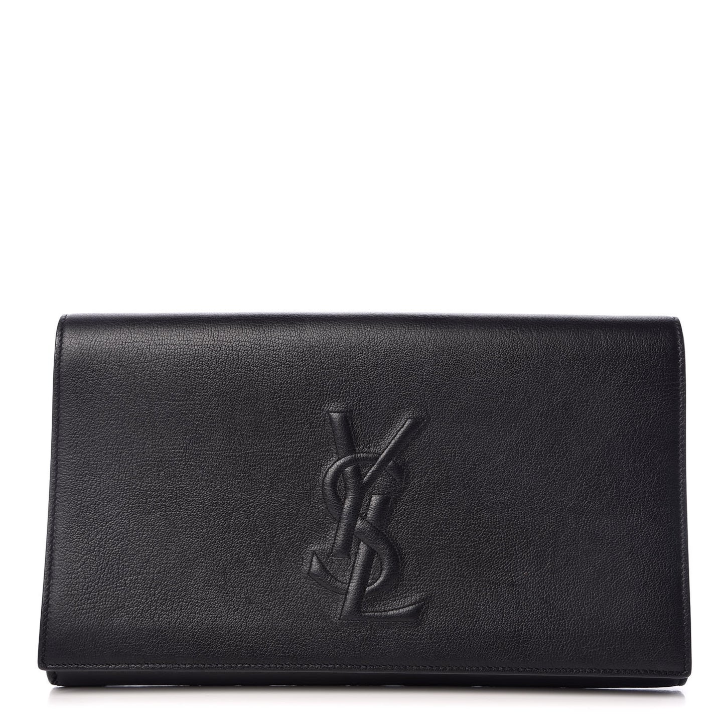 Calfskin Monogram Large Belle De Jour Clutch Black