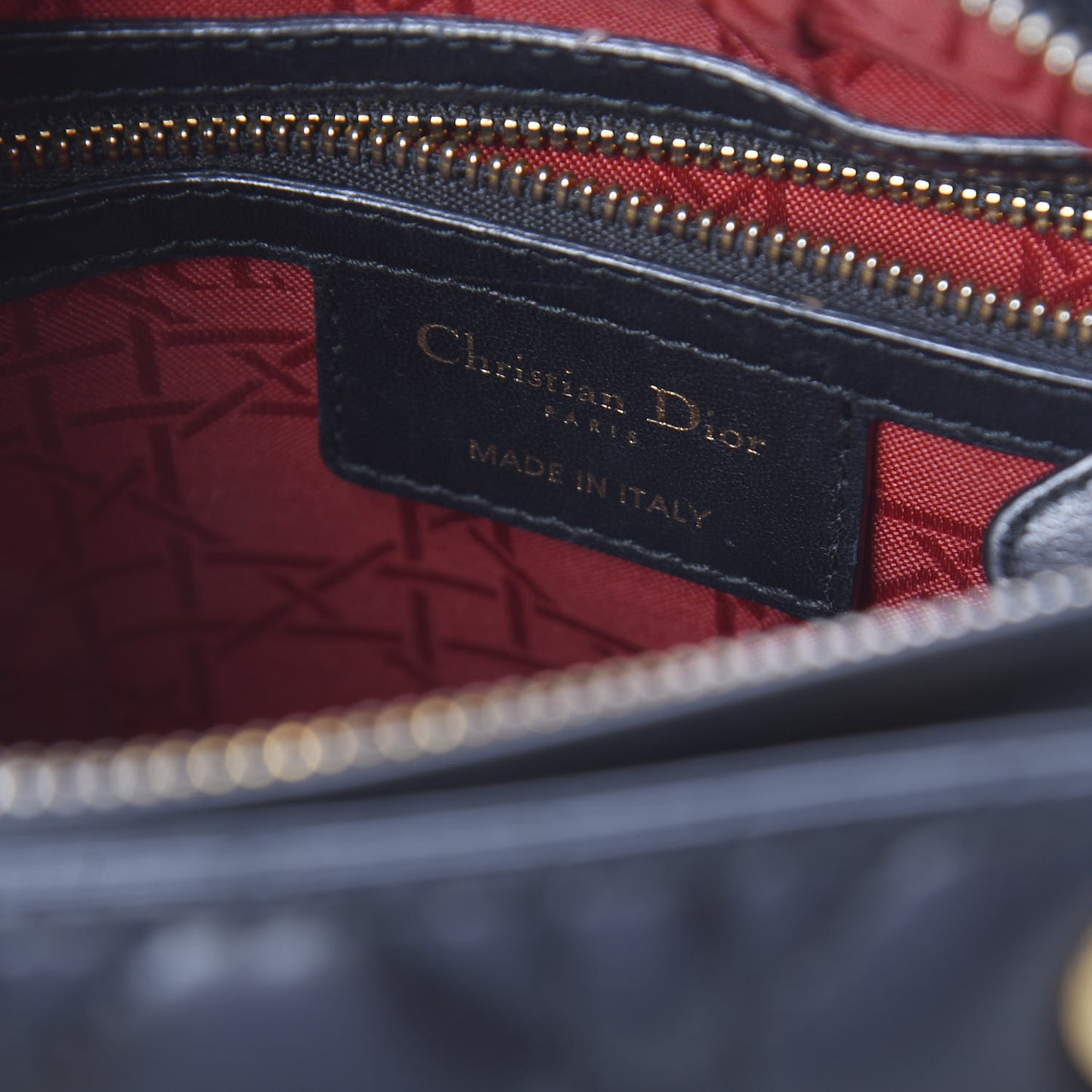 Lambskin Cannage Medium Lady Dior Black