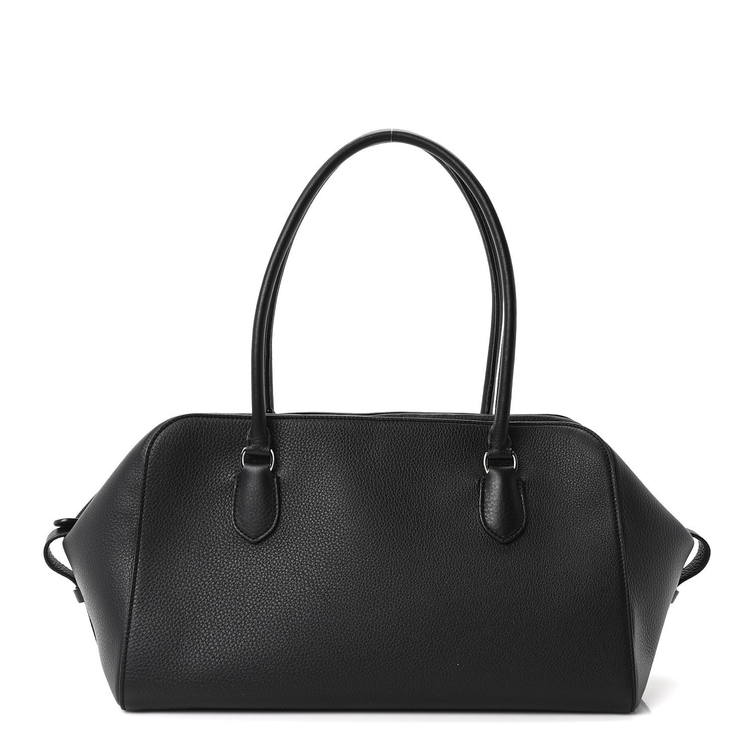 The Row Grained Calfskin East West Bowling Bag Black 1 of 9