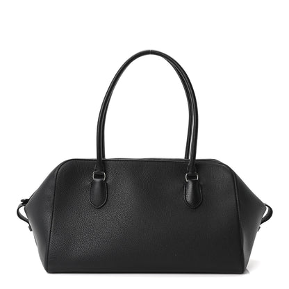 The Row Grained Calfskin East West Bowling Bag Black 1 of 9