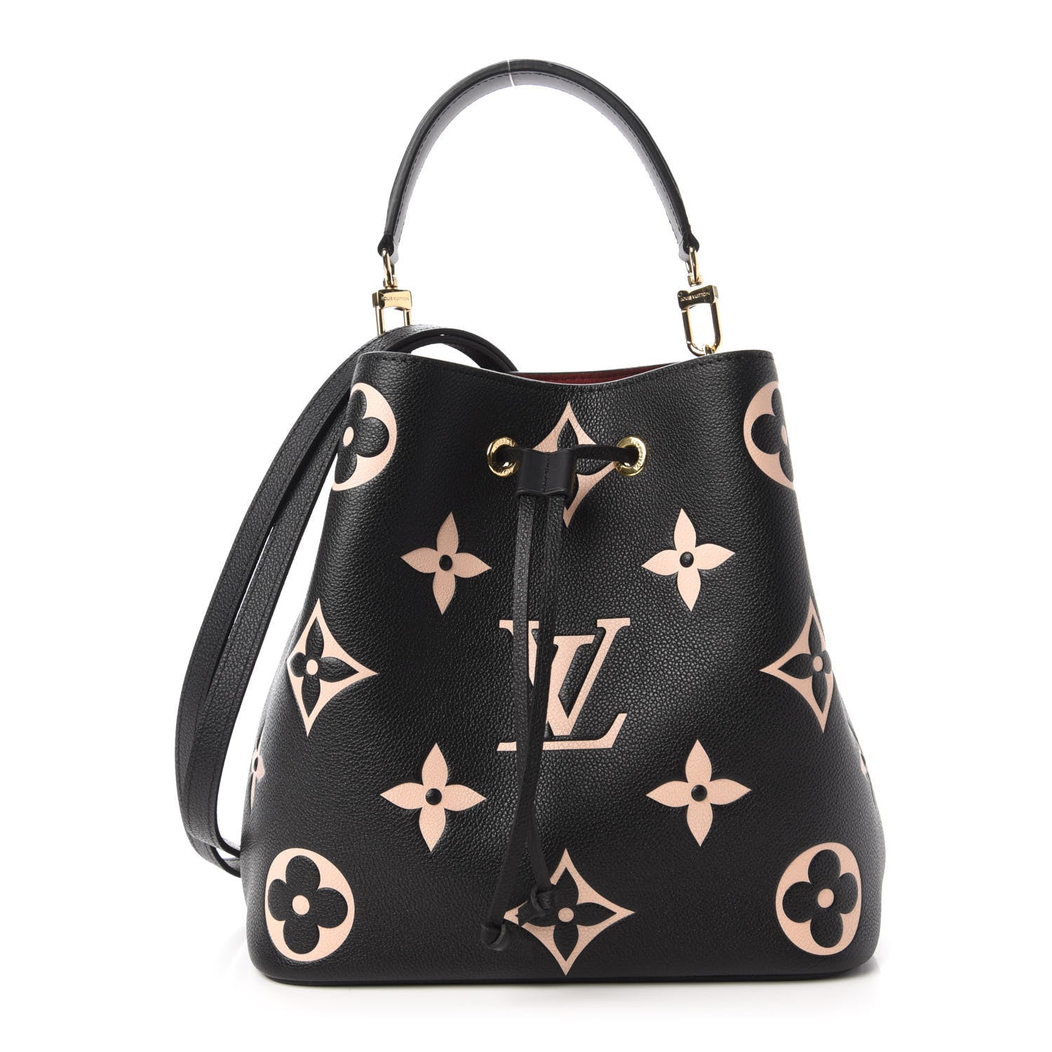 Louis Vuitton Empreinte Monogram Giant Neonoe MM Black Beige 1 of 10