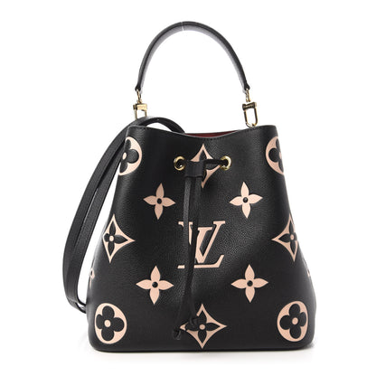 Louis Vuitton Empreinte Monogram Giant Neonoe MM Black Beige 1 of 10