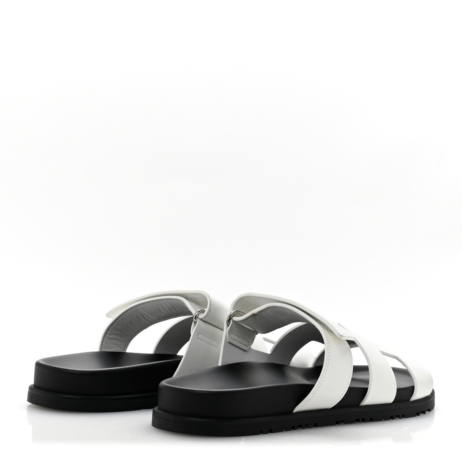 Hermes Calfskin Womens Chypre Sandals 41 White 5 of 10