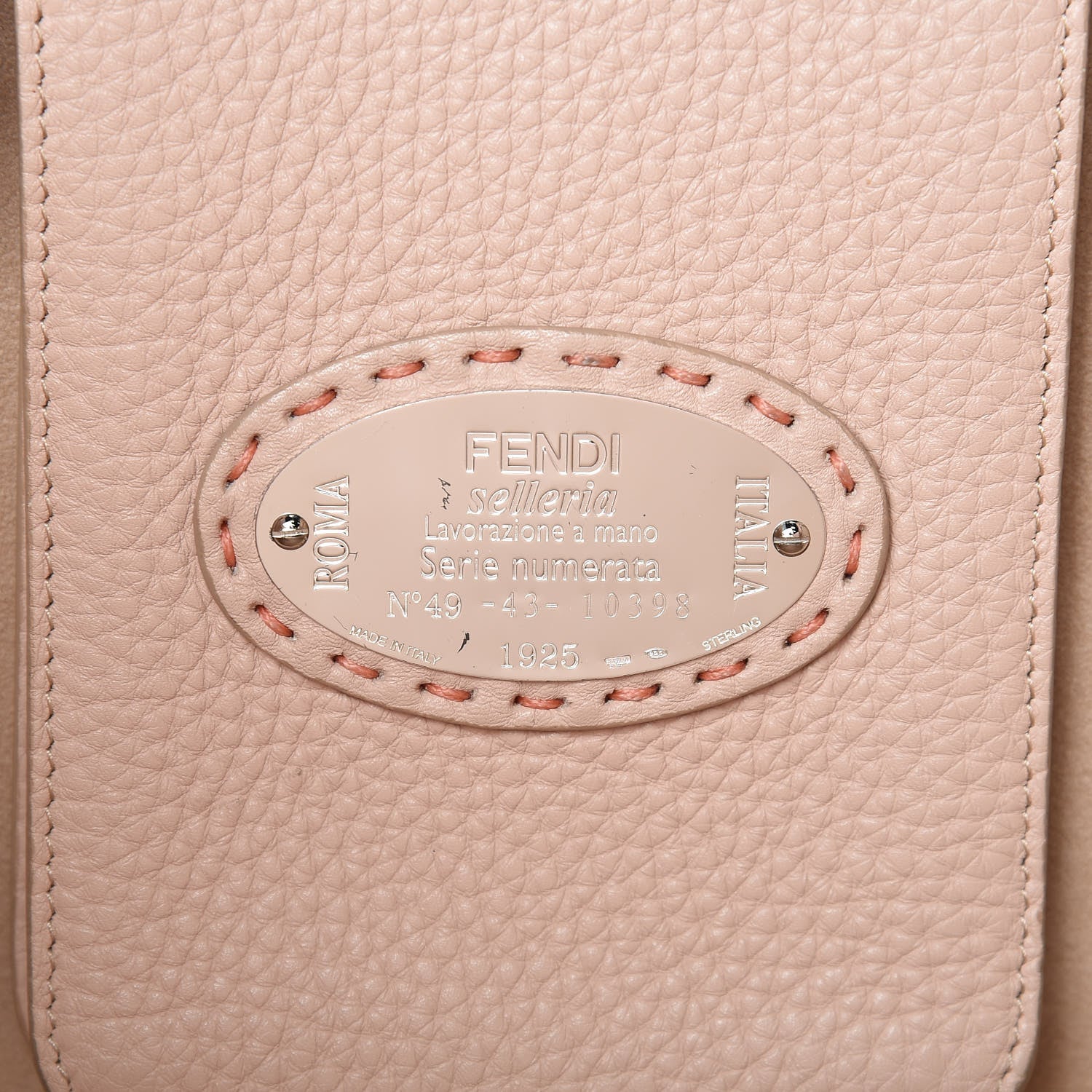 Fendi Cuoio Romano Selleria Bi-Color Large Carla Shopping Tote Pesca Rosa Plaster 6 of 10